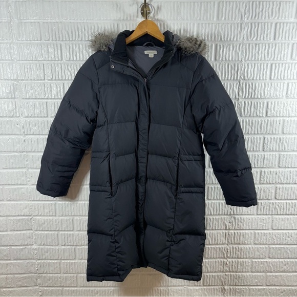 Garnet Hill Jackets & Blazers - Garnet Hill Down Hooded Puffer Coat Jacket Black Size 4